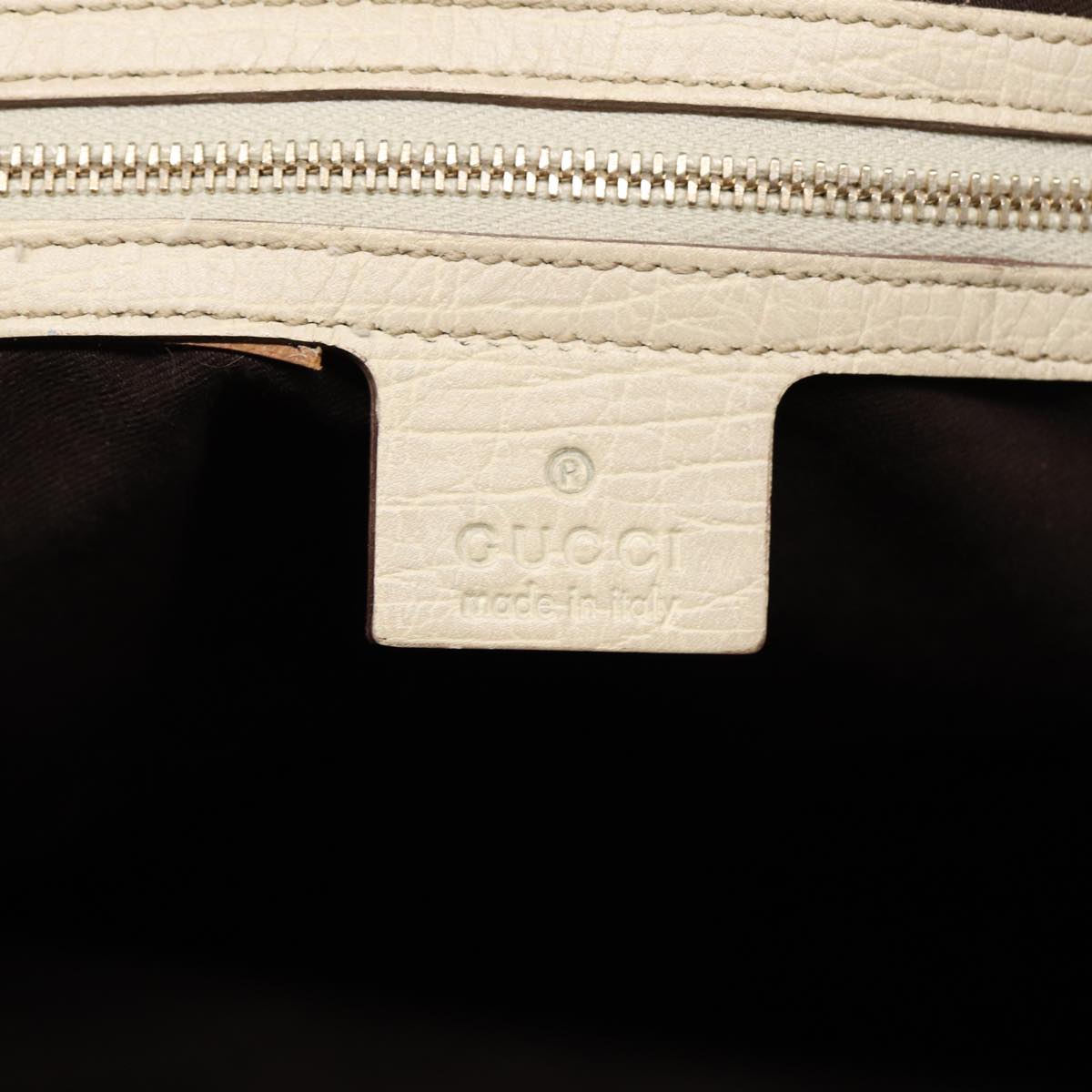 GUCCI GG Supreme Sherry Line Tote Bag Beige Gold Silver Auth 85285