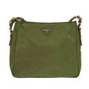 PRADA Shoulder Bag Nylon Khaki Auth 85288-13