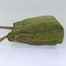 PRADA Shoulder Bag Nylon Khaki Auth 85288-3