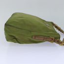 PRADA Shoulder Bag Nylon Khaki Auth 85288-4