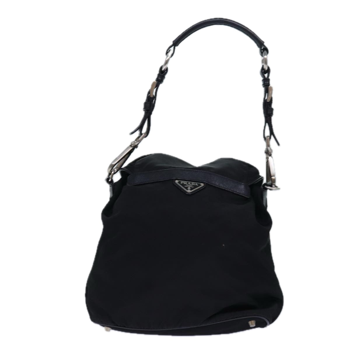 PRADA Backpack Nylon Black Silver Auth 85289 - 0