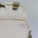 PRADA Backpack Nylon White Silver Auth 85291V-15