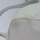 PRADA Backpack Nylon White Silver Auth 85291V-16