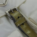 PRADA Backpack Nylon White Silver Auth 85291V-10