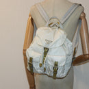 PRADA Backpack Nylon White Silver Auth 85291V-24