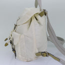 PRADA Backpack Nylon White Silver Auth 85291V-3