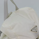 PRADA Backpack Nylon White Silver Auth 85291V-6