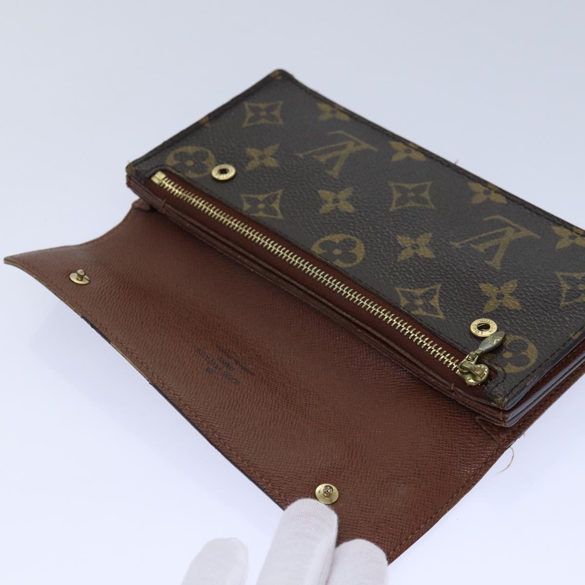 LOUIS VUITTON Monogram Portefeuille Acordion Long Wallet M58008 LV Auth 85315