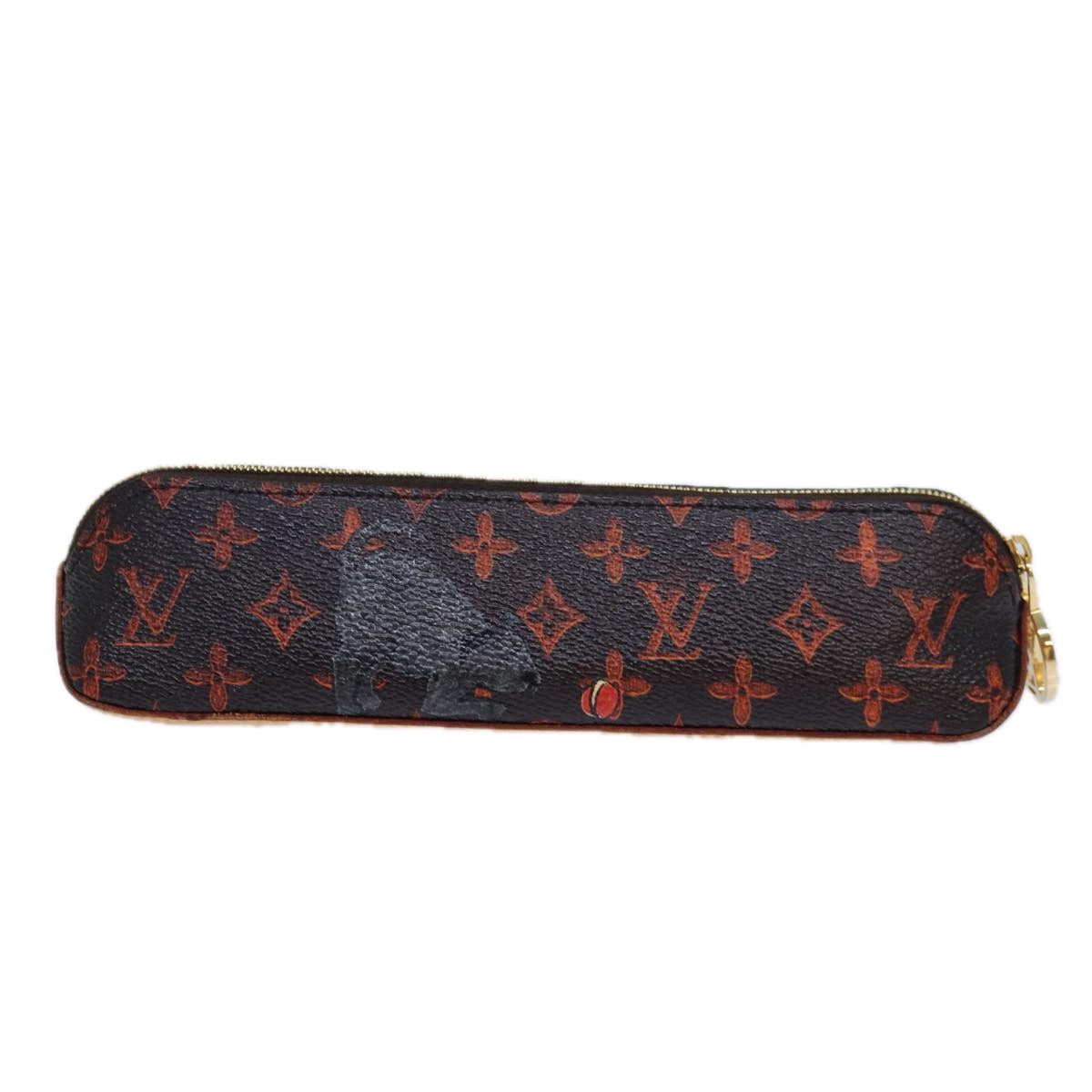 LOUIS VUITTON Catgram Trousse Elizabeth Pen Case Brown GI0357 LV Auth 85318A - 0