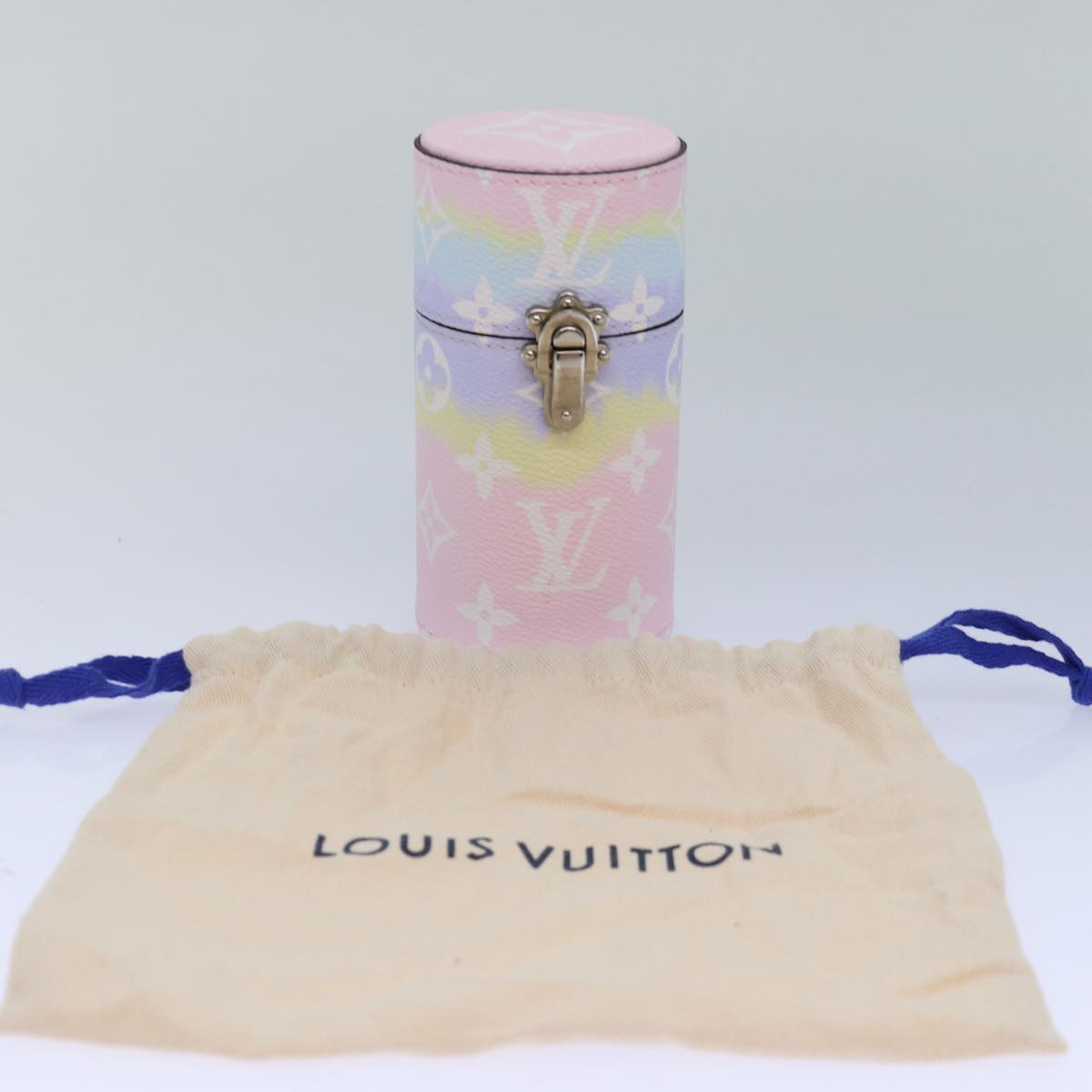 LOUIS VUITTON Monogram Escal Travel Case Pink LS0383 LV Auth 85319A