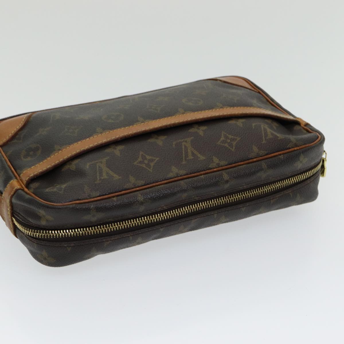 LOUIS VUITTON Monogram Compiegne 28 Clutch Bag M51845 LV Auth 85329