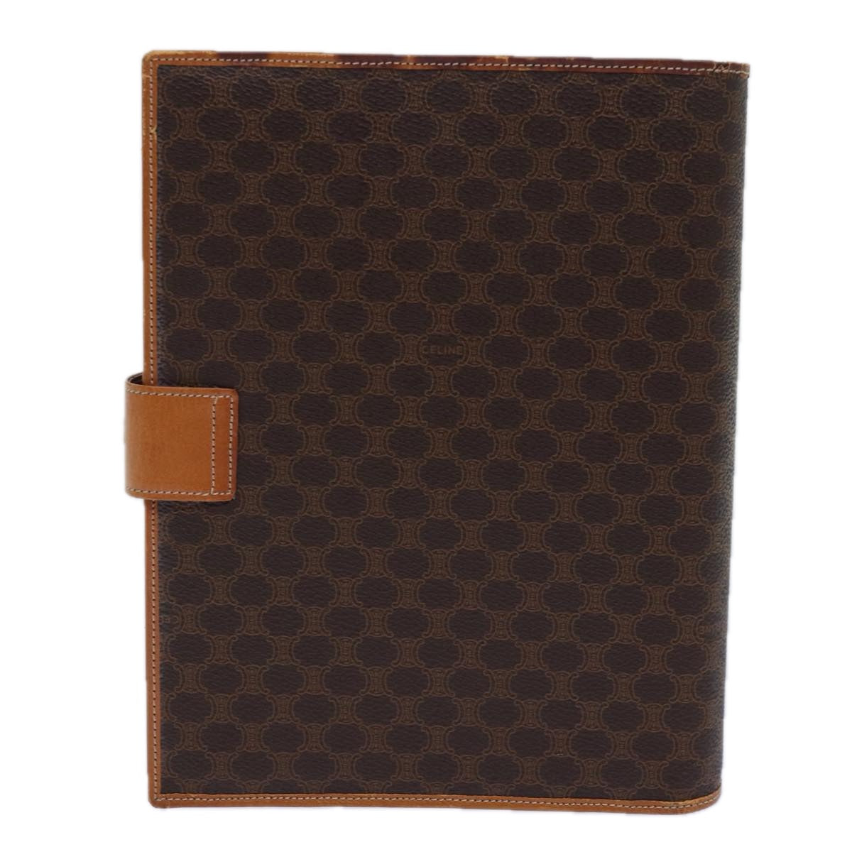 CELINE Macadam Canvas Agenda Day Planner Cover PVC Brown Auth 85340 - 0