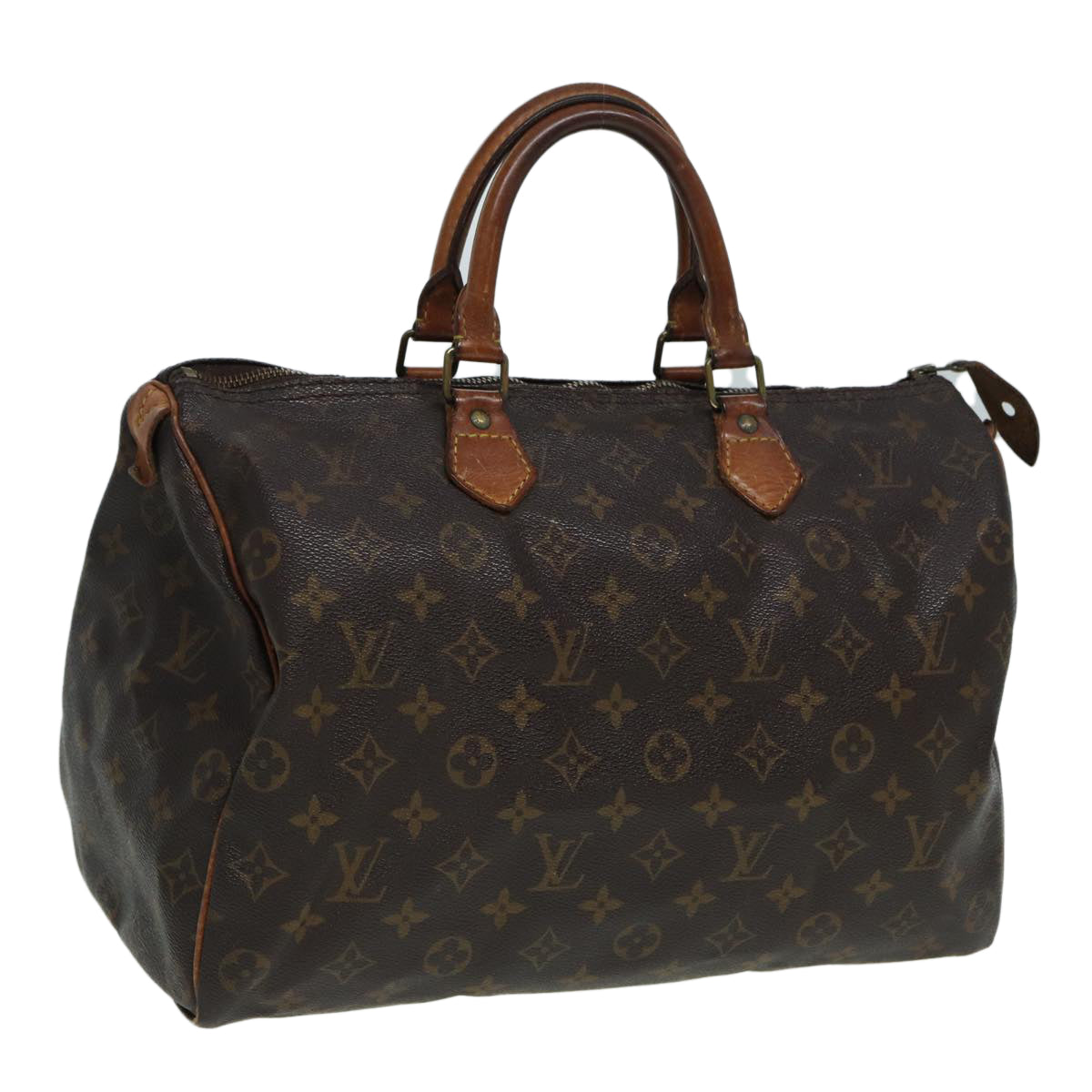 LOUIS VUITTON Monogram Speedy 35 Hand Bag M41524 LV Auth 85353