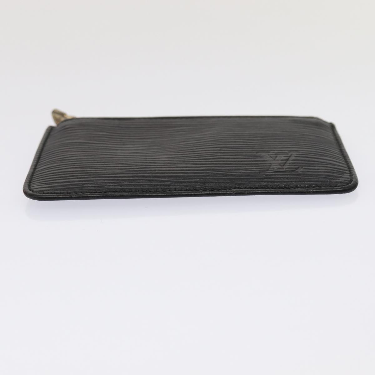 LOUIS VUITTON Epi Pochette Cles Coin Purse Black M63802 LV Auth 85375