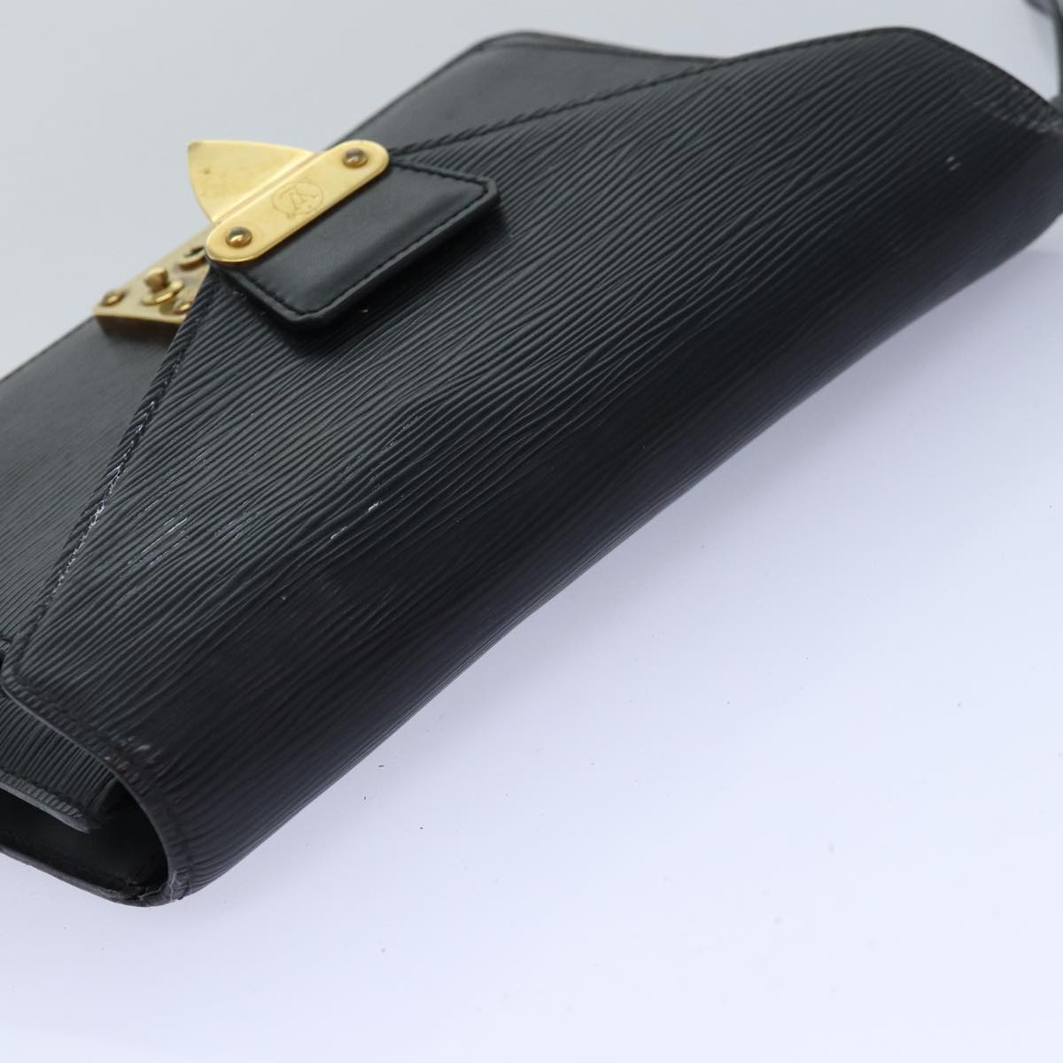 LOUIS VUITTON Epi Serie Dragonne Hand Bag Black Noir M52612 LV Auth 85380