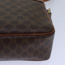 CELINE Macadam Canvas Shoulder Bag PVC Leather Brown Gold Auth 85387-15