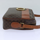 CELINE Macadam Canvas Shoulder Bag PVC Leather Brown Gold Auth 85387-4