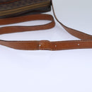 CELINE Macadam Canvas Shoulder Bag PVC Leather Brown Gold Auth 85387-7