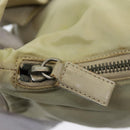 PRADA Shoulder Bag Nylon White Silver Auth 85399-20