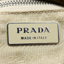 PRADA Shoulder Bag Nylon White Silver Auth 85399-21