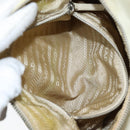 PRADA Shoulder Bag Nylon White Silver Auth 85399-25