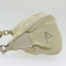 PRADA Shoulder Bag Nylon White Silver Auth 85399-3