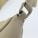 PRADA Shoulder Bag Nylon White Silver Auth 85399-6