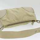 PRADA Shoulder Bag Nylon White Silver Auth 85399-8