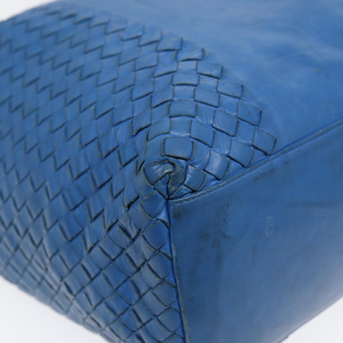 BOTTEGA VENETA INTRECCIATO Tote Bag Leather Blue Auth 85400