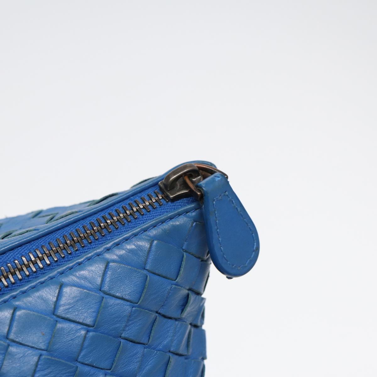 BOTTEGA VENETA INTRECCIATO Tote Bag Leather Blue Auth 85400