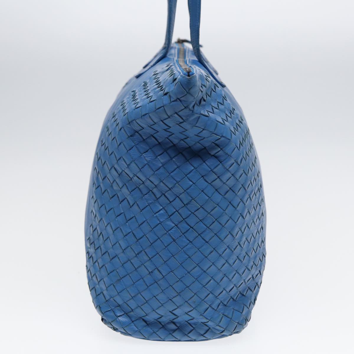 BOTTEGA VENETA INTRECCIATO Tote Bag Leather Blue Auth 85400