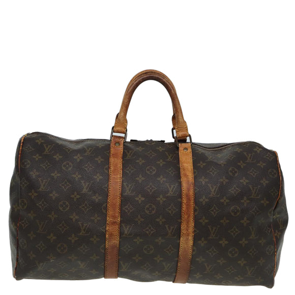 LOUIS VUITTON Monogram Keepall 50 Boston Bag M41426 LV Auth 85406