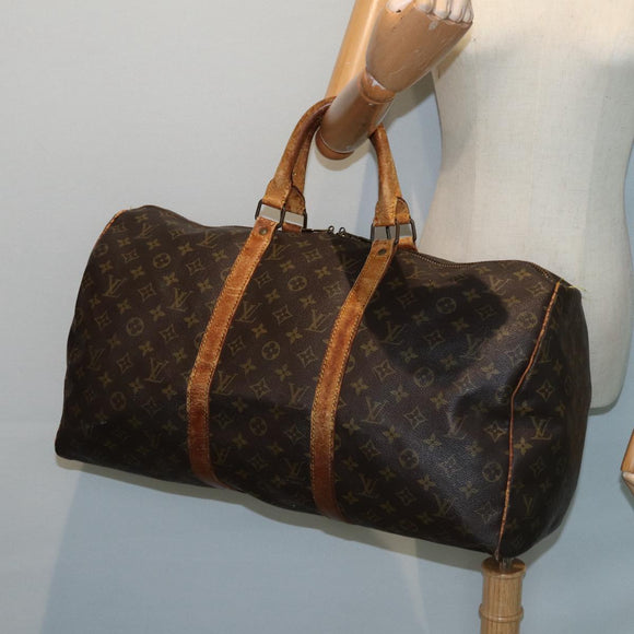 LOUIS VUITTON Monogram Keepall 50 Boston Bag M41426 LV Auth 85406