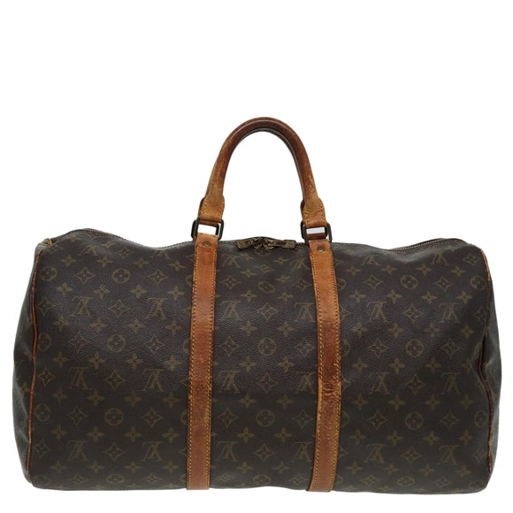 LOUIS VUITTON Monogram Keepall 50 Boston Bag M41426 LV Auth 85406
