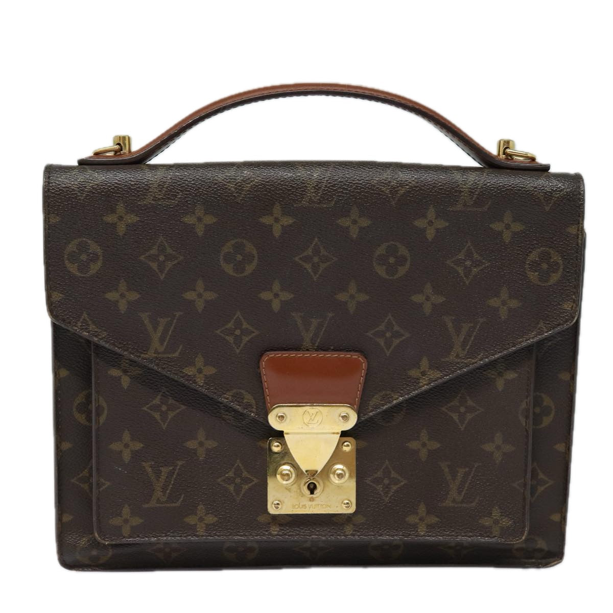 LOUIS VUITTON Monogram Monceau 28 Hand Bag 2way M51185 LV Auth 85428