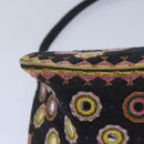 Christian Dior Hand Bag Canvas Blue Gold Auth 85438AM-17