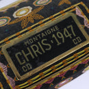 Christian Dior Hand Bag Canvas Blue Gold Auth 85438AM-18