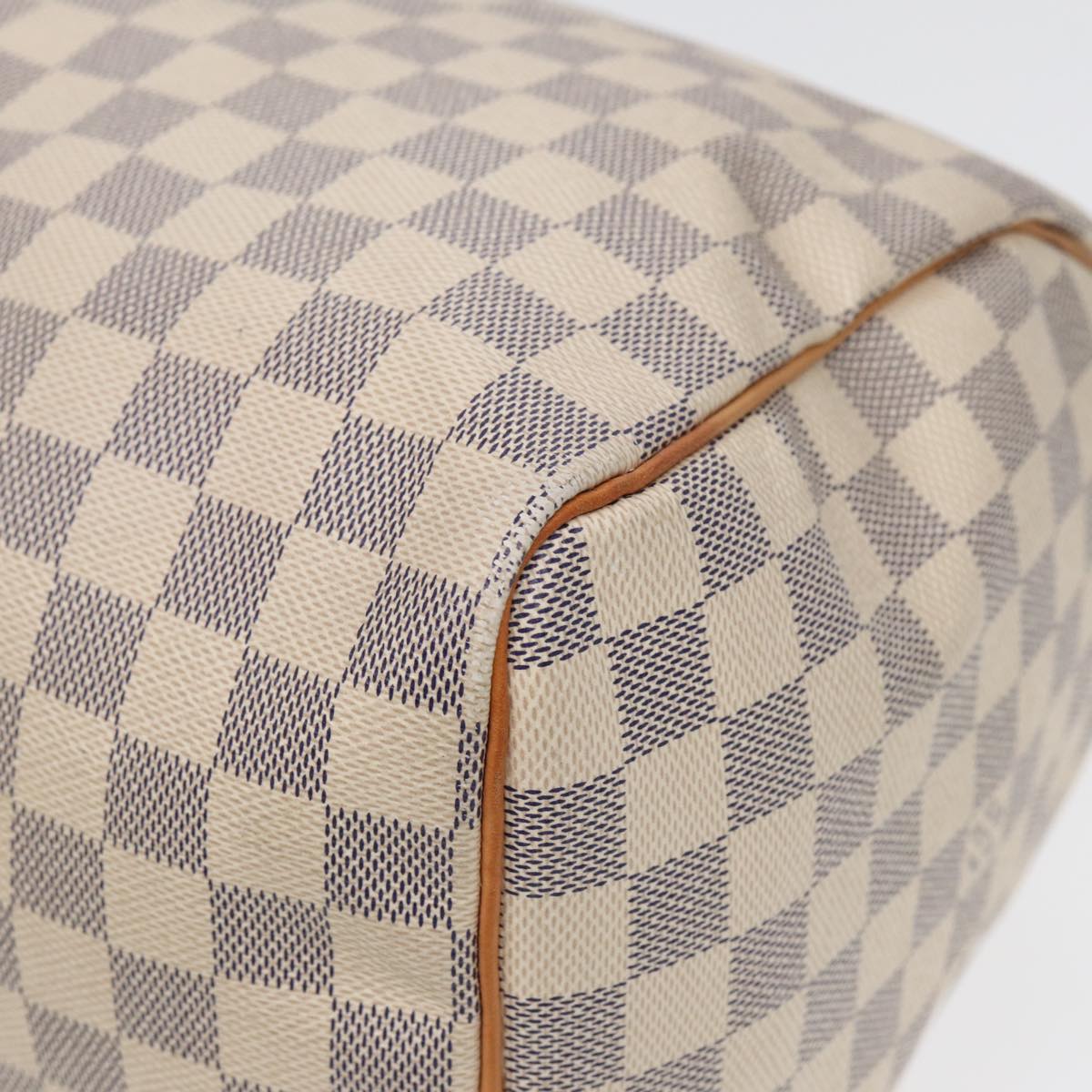 LOUIS VUITTON Damier Azur Speedy 35 Hand Bag N41535 LV Auth 85445