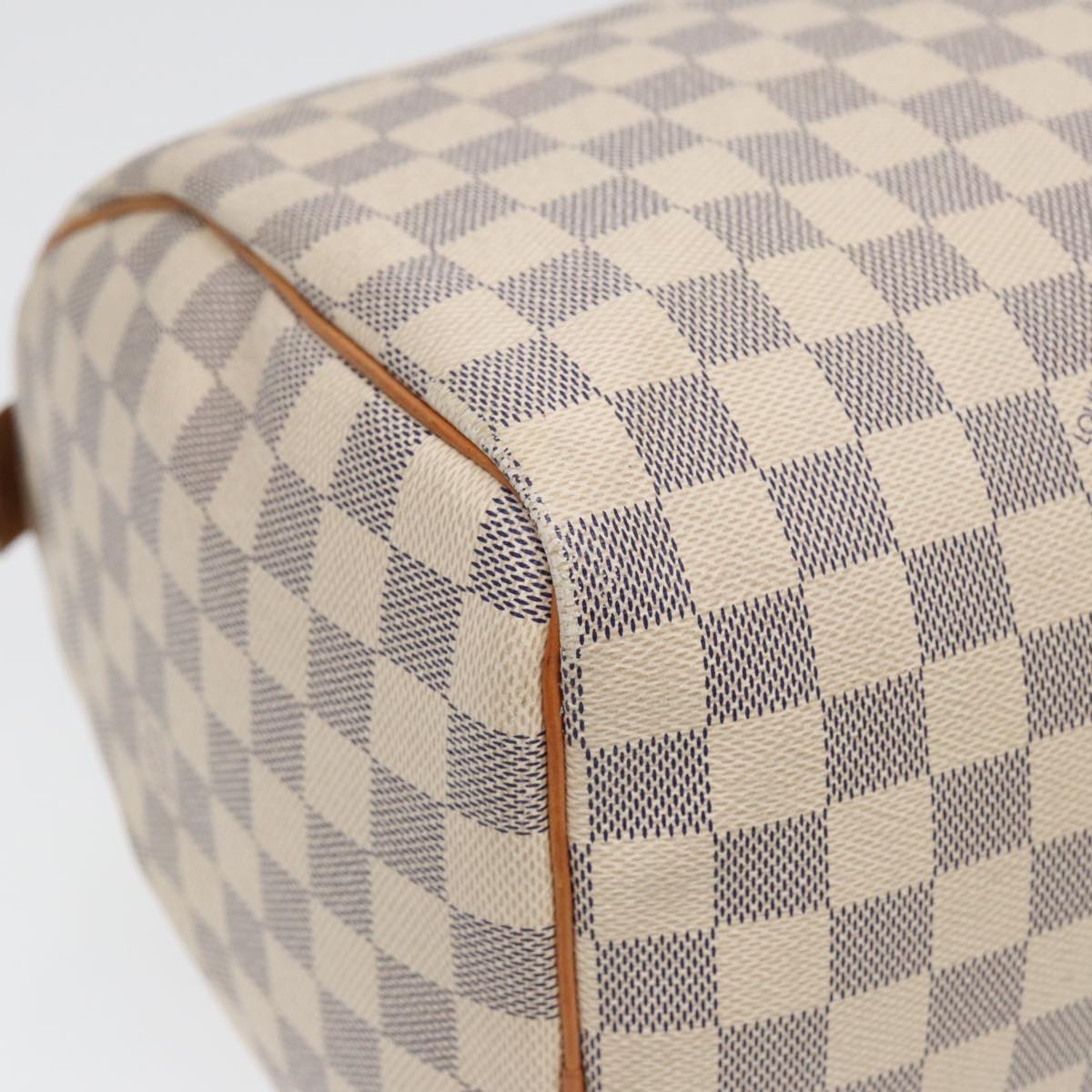 LOUIS VUITTON Damier Azur Speedy 35 Hand Bag N41535 LV Auth 85445