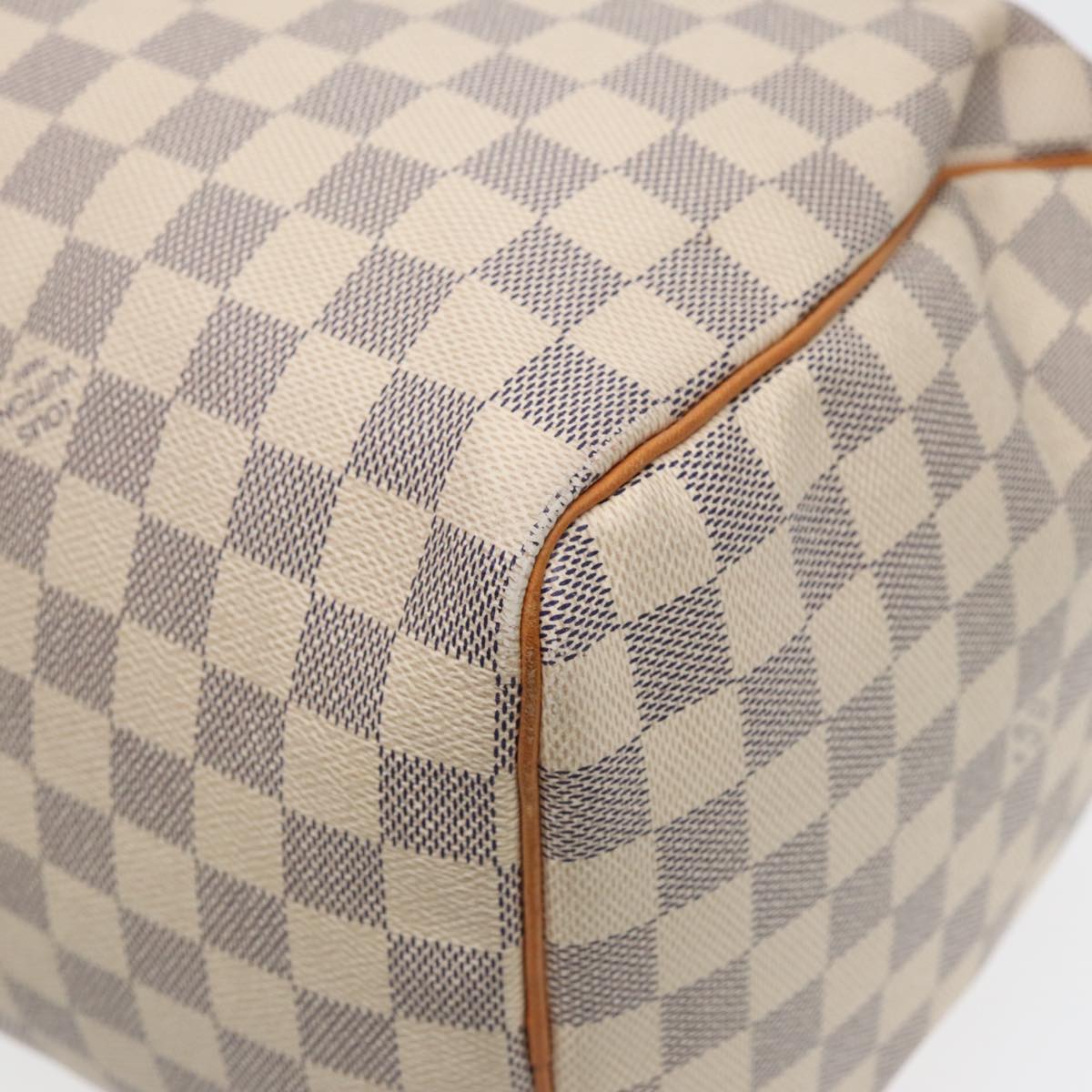 LOUIS VUITTON Damier Azur Speedy 35 Hand Bag N41535 LV Auth 85445