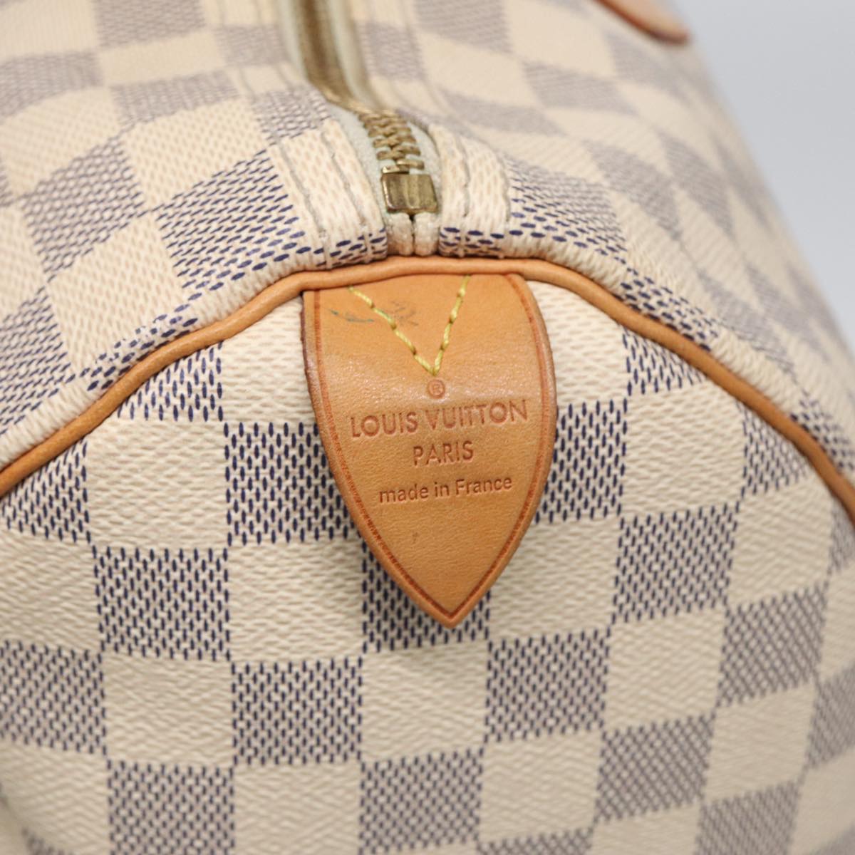 LOUIS VUITTON Damier Azur Speedy 35 Hand Bag N41535 LV Auth 85445