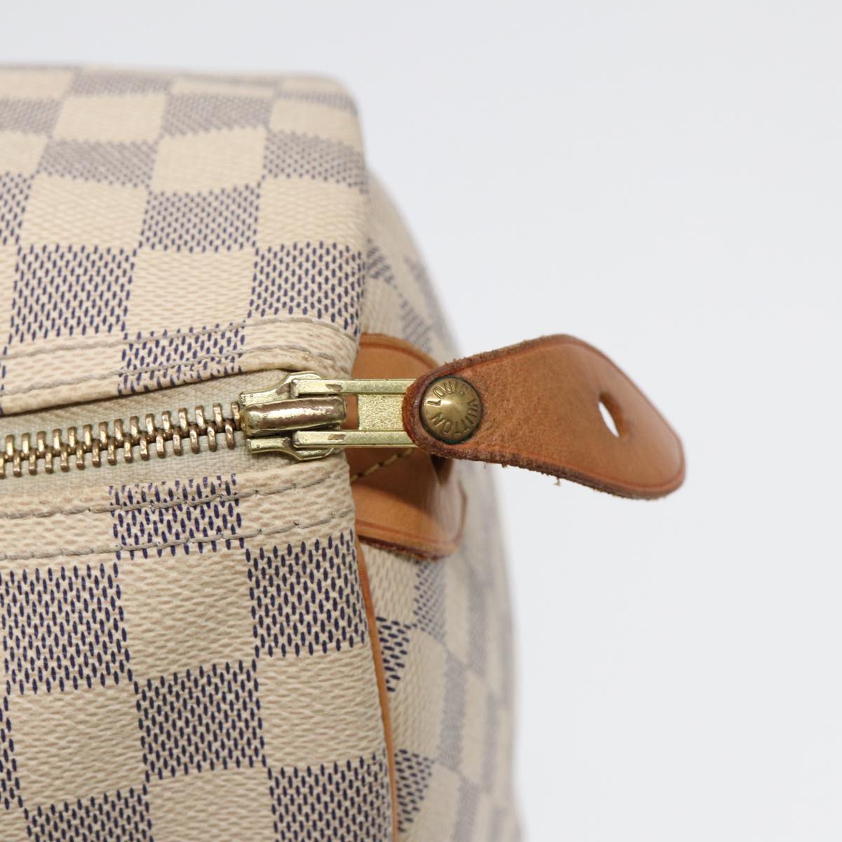 LOUIS VUITTON Damier Azur Speedy 35 Hand Bag N41535 LV Auth 85445