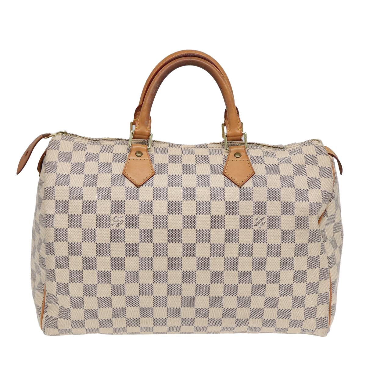 LOUIS VUITTON Damier Azur Speedy 35 Hand Bag N41535 LV Auth 85445