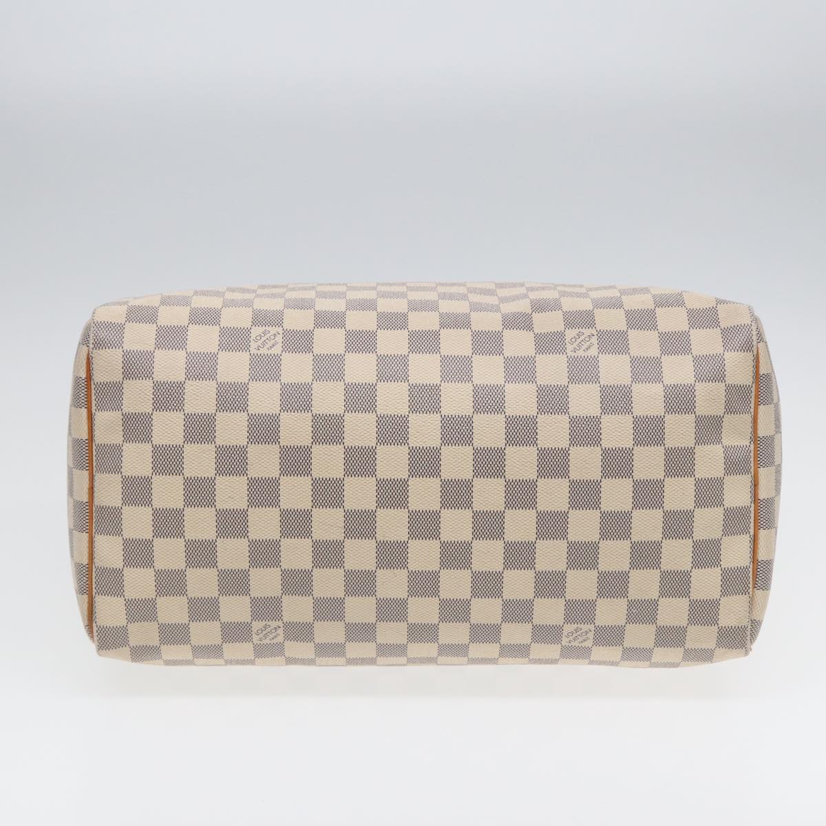 LOUIS VUITTON Damier Azur Speedy 35 Hand Bag N41535 LV Auth 85445