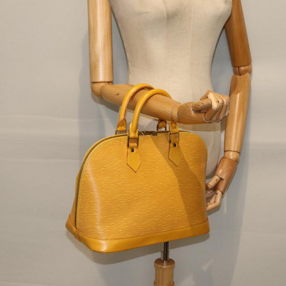 LOUIS VUITTON Epi Alma Hand Bag Yellow M52149 LV Auth 85447