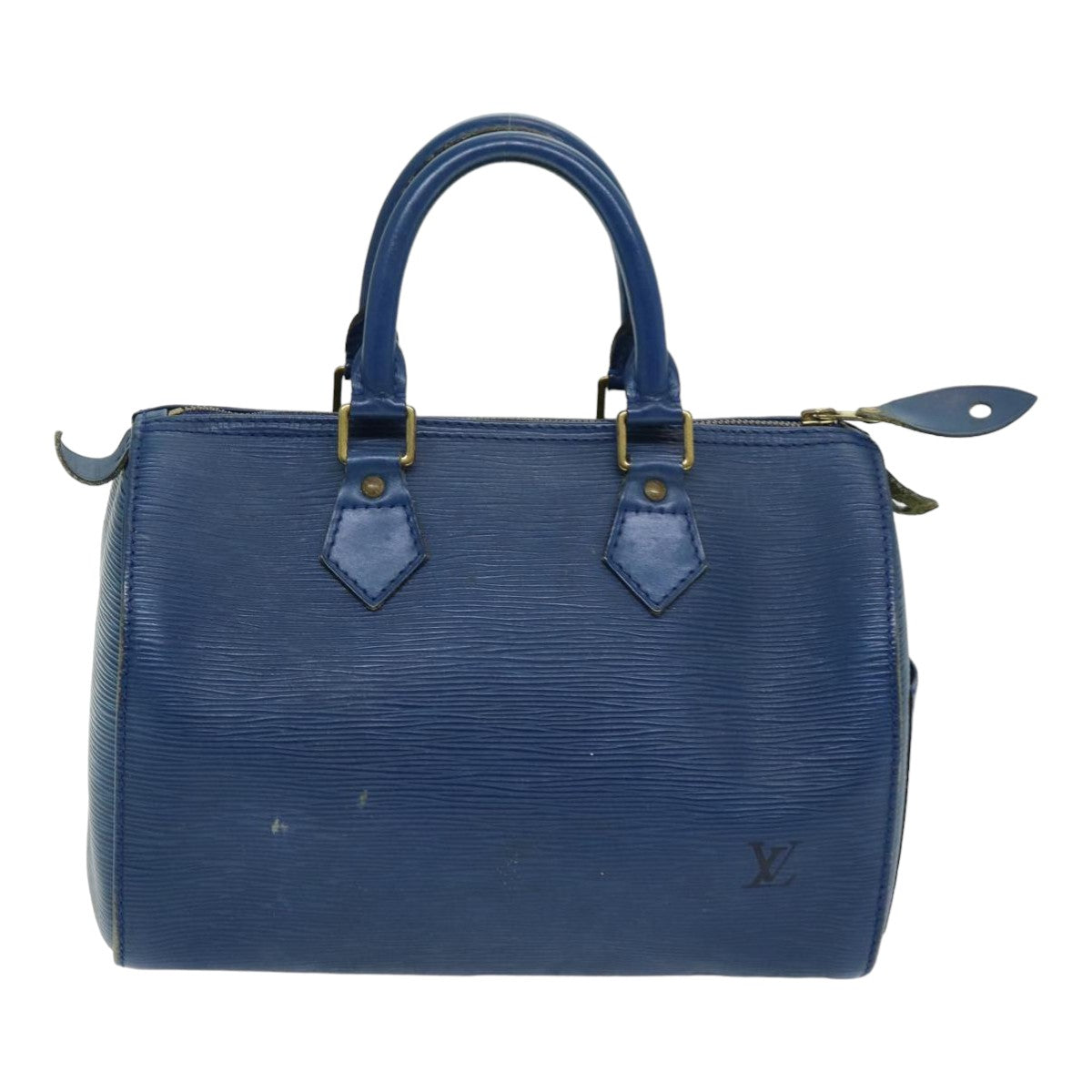 LOUIS VUITTON Epi Speedy 25 Hand Bag Toledo Blue M43015 LV Auth 85451