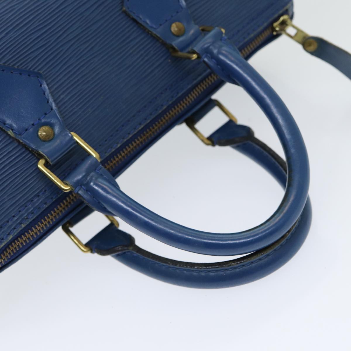 LOUIS VUITTON Epi Speedy 25 Hand Bag Toledo Blue M43015 LV Auth 85451