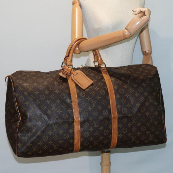 LOUIS VUITTON Monogram Keepall 60 Boston Bag M41422 LV Auth 85460
