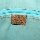 GUCCI GG Canvas Tote Bag Silver Turquoise Blue 113017 Auth 85473-17