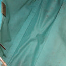 GUCCI GG Canvas Tote Bag Silver Turquoise Blue 113017 Auth 85473-10